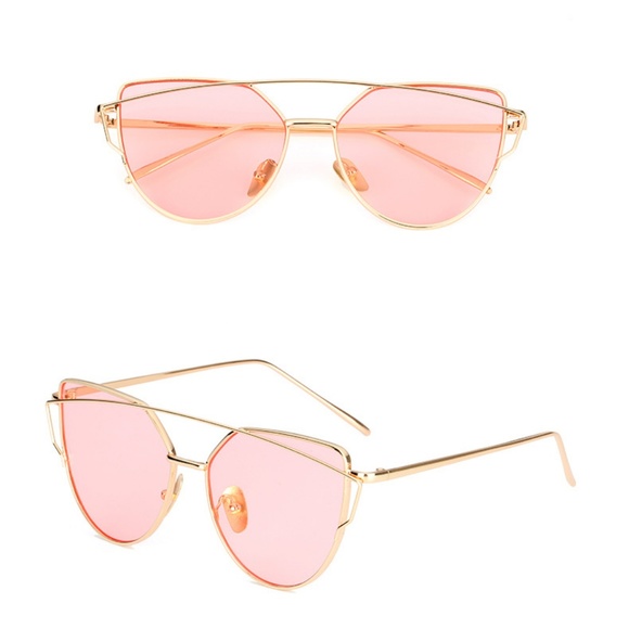 New 2018 Hot Gold Pink Sunglasses - Picture 2 of 4